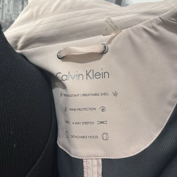 Calvin Klein hooded double-breasted water-resistant trench coat Large Cream - Picture 3 of 12